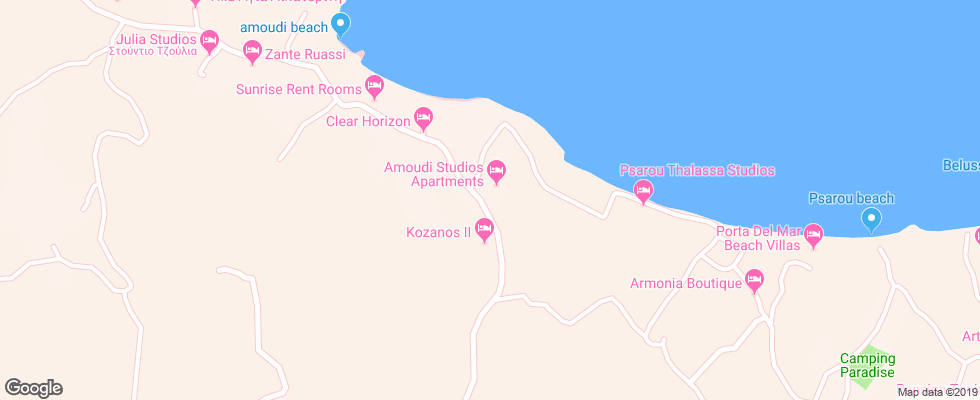 Отель Amoudi Apt на карте Греции