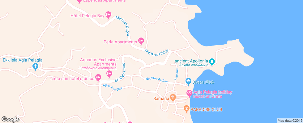 Отель Andys Plaza на карте Греции