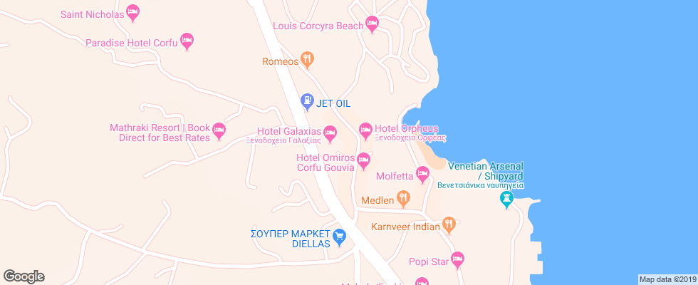 Отель Angela на карте Греции