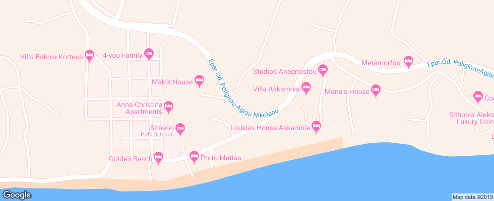 Отель Anna Christina Apartments на карте Греции