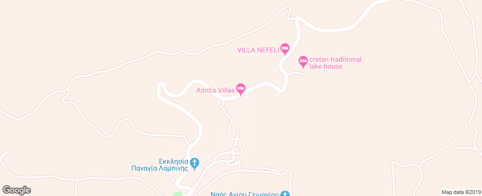 Отель Aoritis Villas на карте Греции