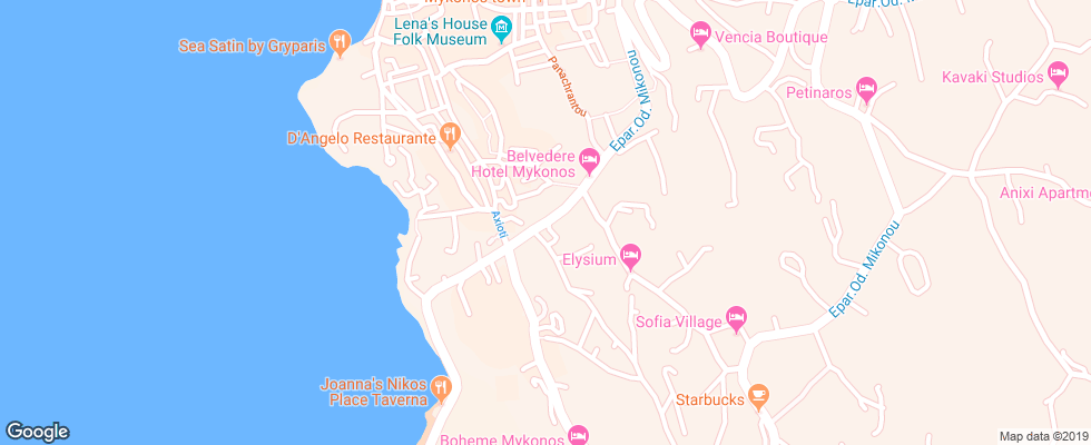 Отель Apanema Resort на карте Греции