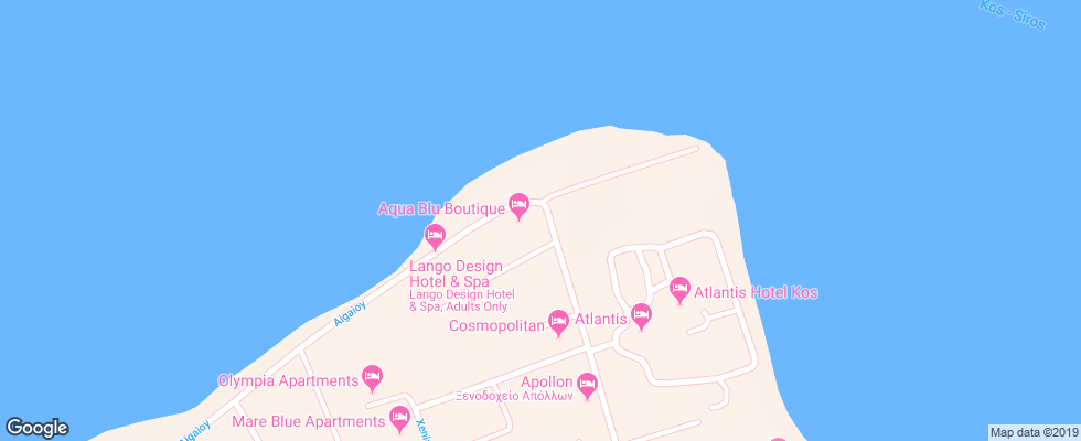 Отель Aqua Blu на карте Греции