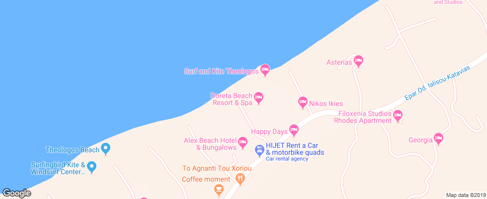 Отель Aqua Dora Resort & Spa на карте Греции