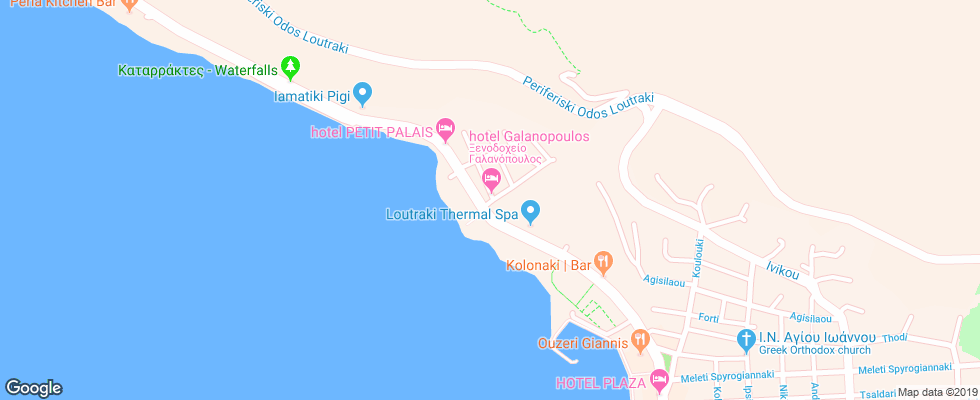 Отель Arion Hotel Loutraki на карте Греции