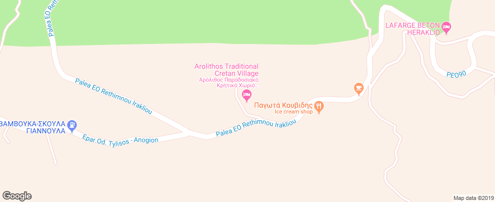 Отель Arolithos Hotel на карте Греции
