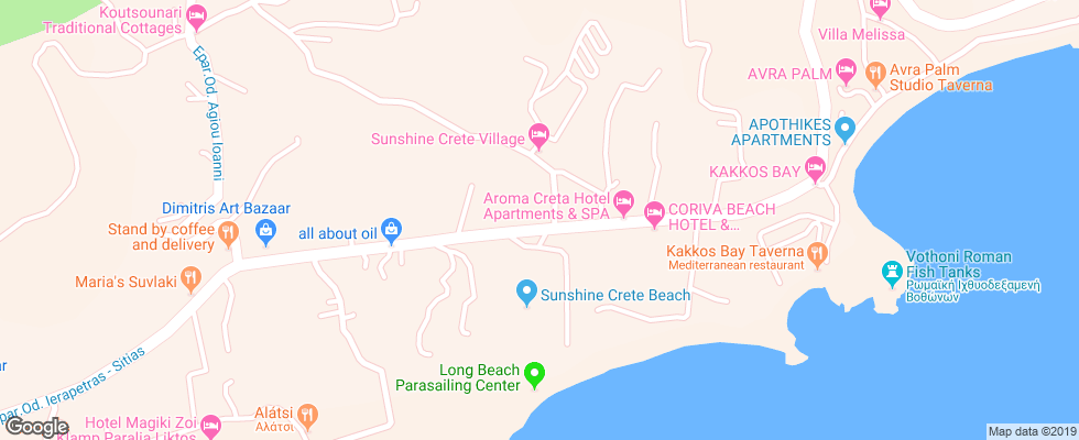 Отель Aroma Creta на карте Греции