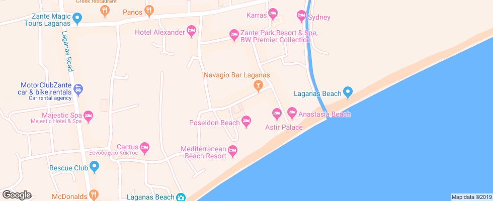 Отель Astir Beach на карте Греции