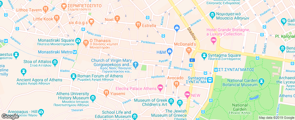 Отель Athens Status Suites на карте Греции