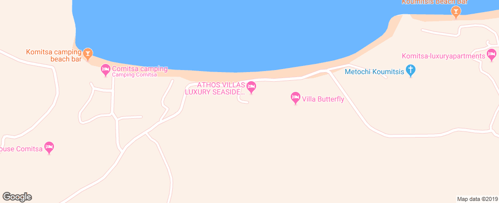 Отель Athos Villas на карте Греции