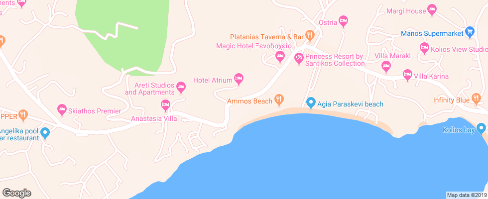 Отель Atrium на карте Греции