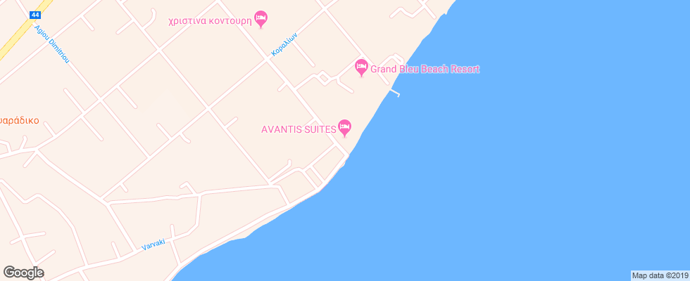 Отель Avantis Suites на карте Греции