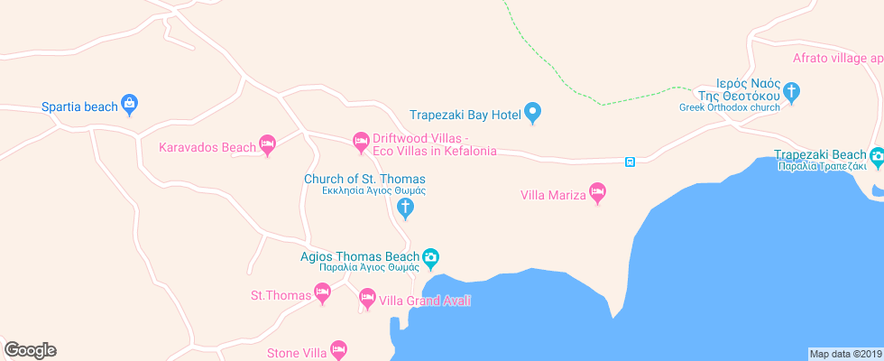Отель Avithos Resort на карте Греции