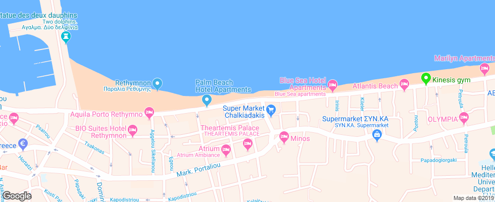 Отель Batis Beach Hotel на карте Греции