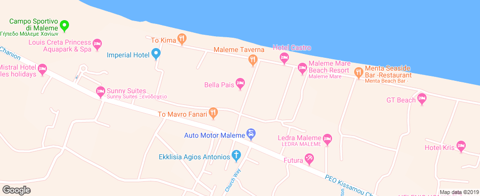 Отель Bella Pais на карте Греции