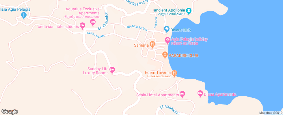 Отель Belvedere Apt на карте Греции