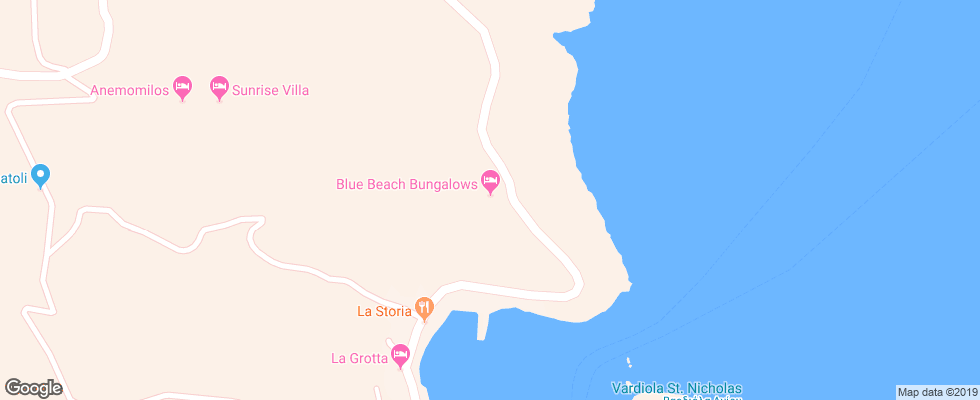 Отель Blue Beach Bungalows на карте Греции