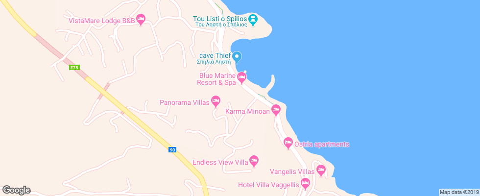 Отель Blue Marine Resort & Spa на карте Греции