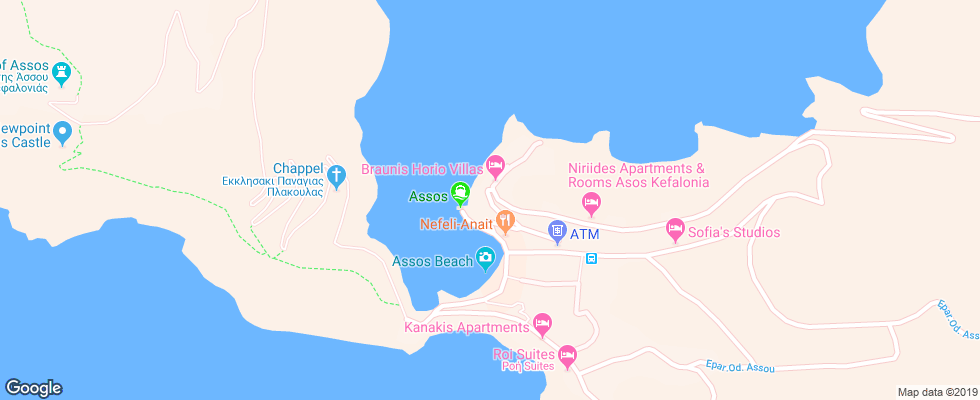 Отель Braunis Horio Villas на карте Греции