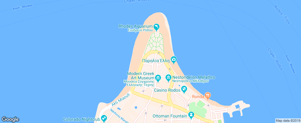 Отель Cactus Rodos на карте Греции