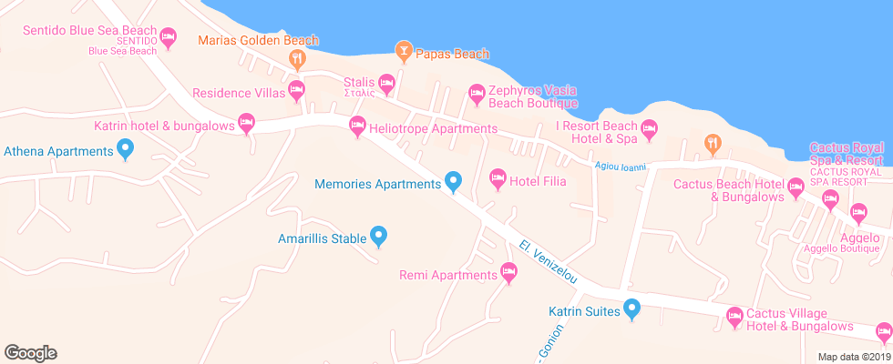 Отель Cactus Royal Spa & Resort на карте Греции