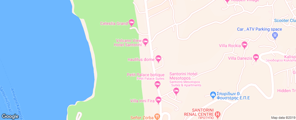 Отель Calderas Lilium Villas на карте Греции