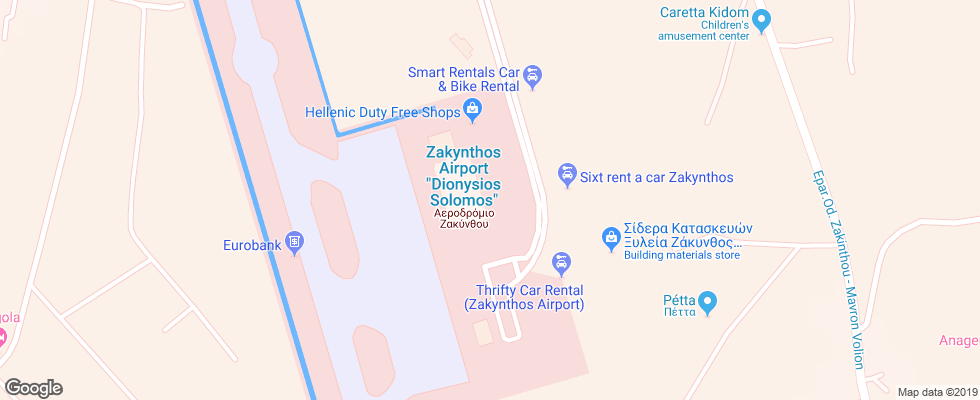 Отель California Beach на карте Греции