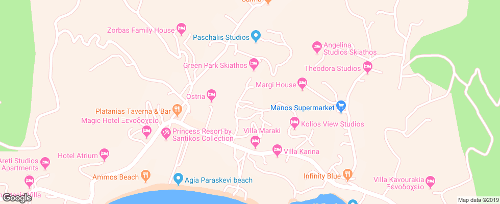 Отель Calma Cottages на карте Греции