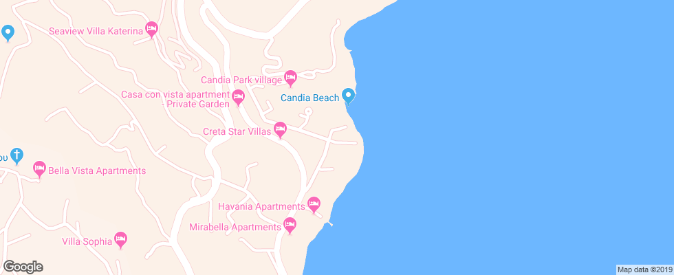 Отель Candia Park Village на карте Греции
