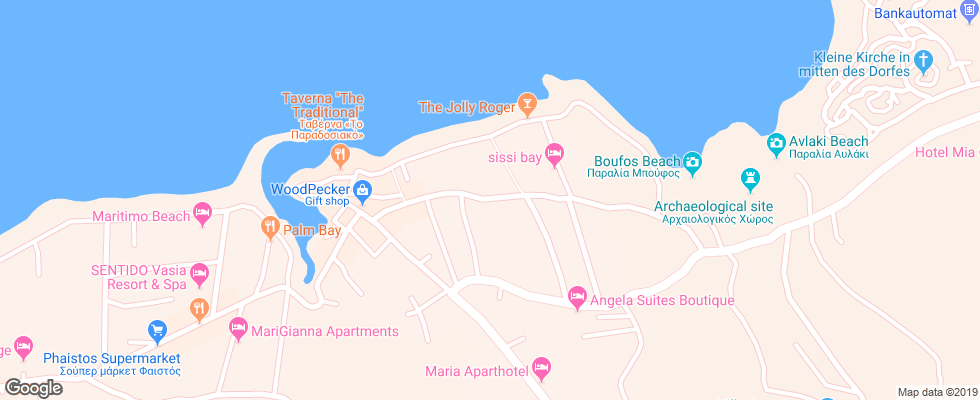 Отель Castello Boutique Resort & Spa на карте Греции