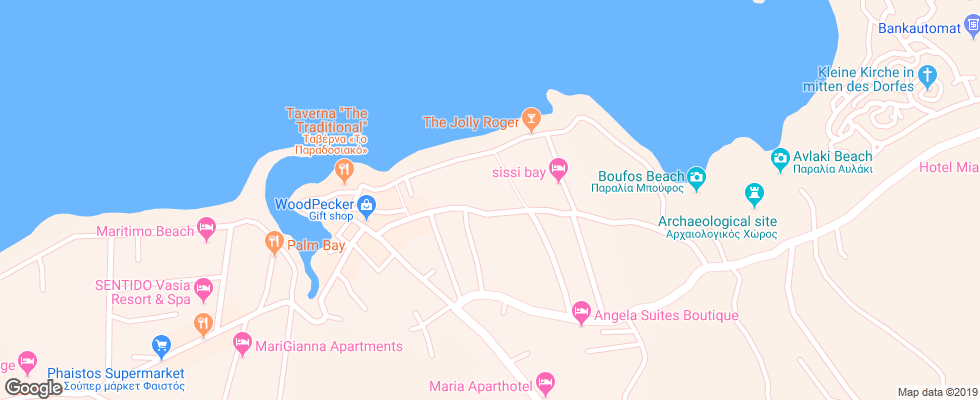 Отель Castello Village Resort на карте Греции