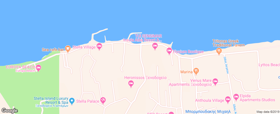 Отель Chc Elysium Boutique на карте Греции