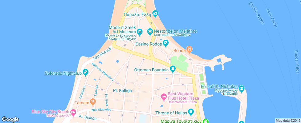 Отель City Center на карте Греции