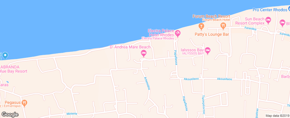 Отель Dandrea Mare на карте Греции