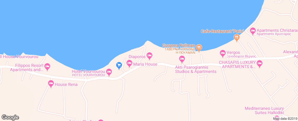 Отель Diaporos на карте Греции