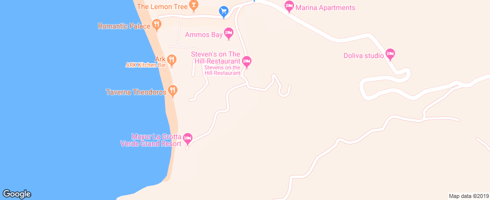 Отель Dinas Paradissos Apt на карте Греции