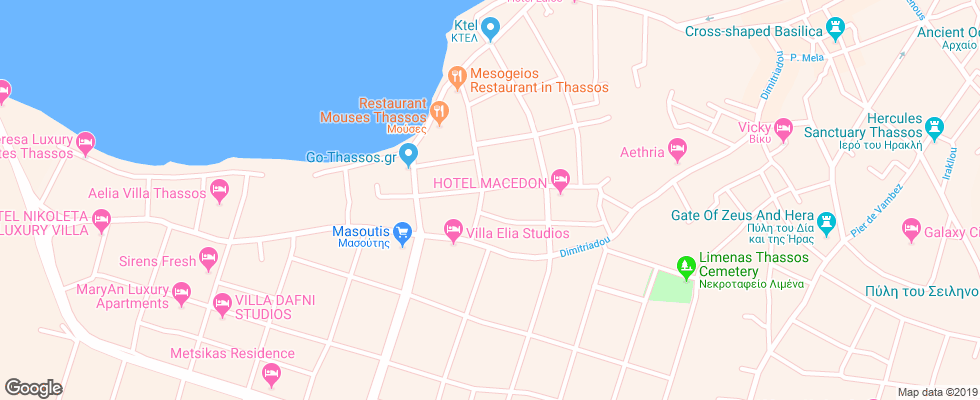 Отель Dolphins Apartments & Rooms на карте Греции
