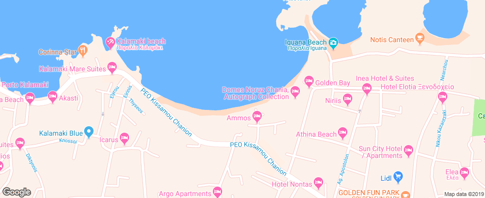 Отель Domes Noruz Chania на карте Греции