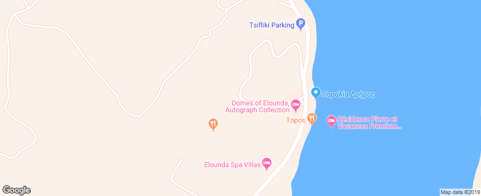 Отель Domes Of Elounda на карте Греции