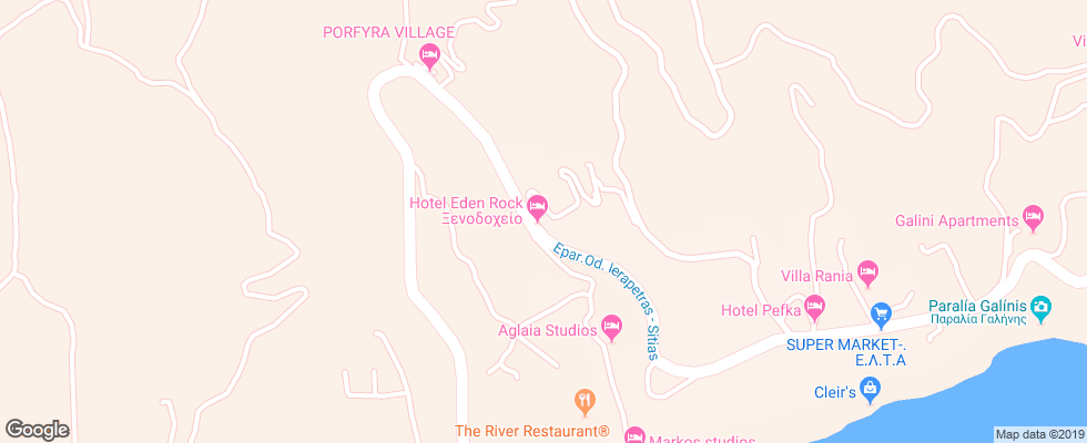 Отель Eden Village на карте Греции