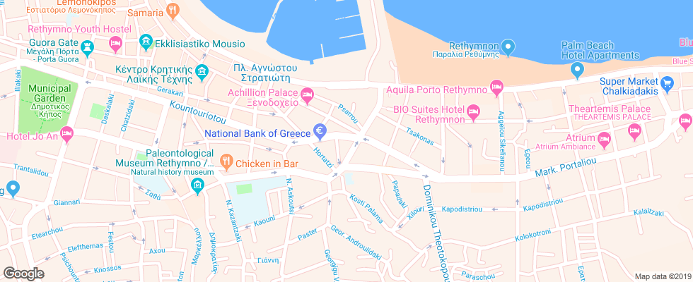 Отель Elina на карте Греции
