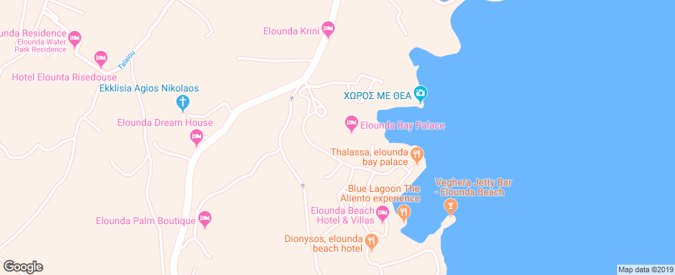 Отель Elounda Bay Palace на карте Греции