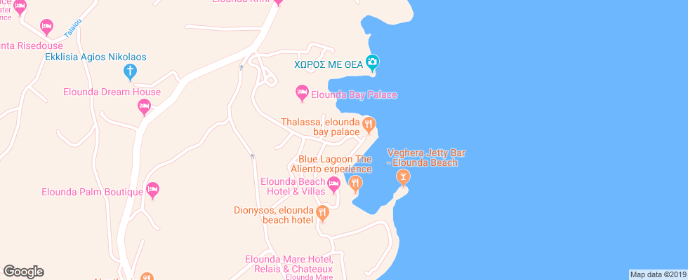 Отель Elounda Bay Palace Silver Club на карте Греции