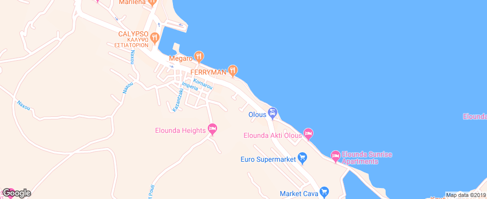 Отель Elounda Orama на карте Греции
