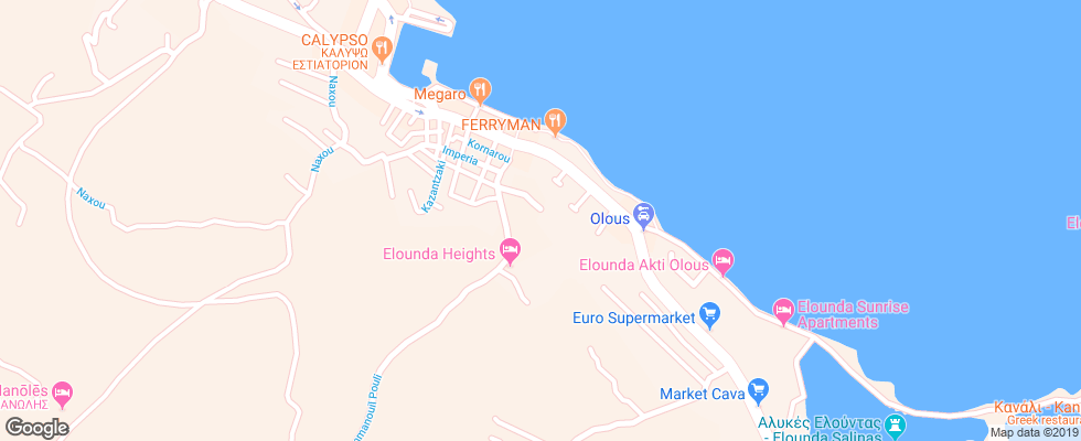 Отель Elounda Princess на карте Греции