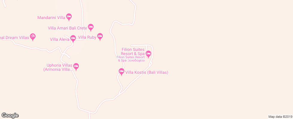 Отель Filion Suites Resort & Spa на карте Греции