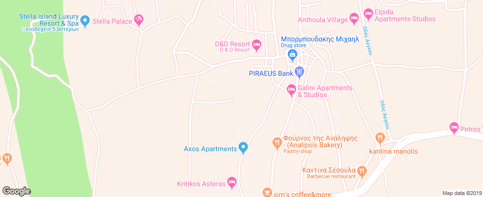 Отель Galini Apartments Analipsi на карте Греции