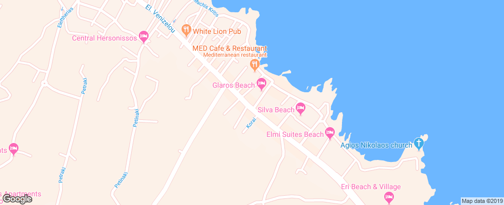 Отель Golden Beach Hersonissos на карте Греции