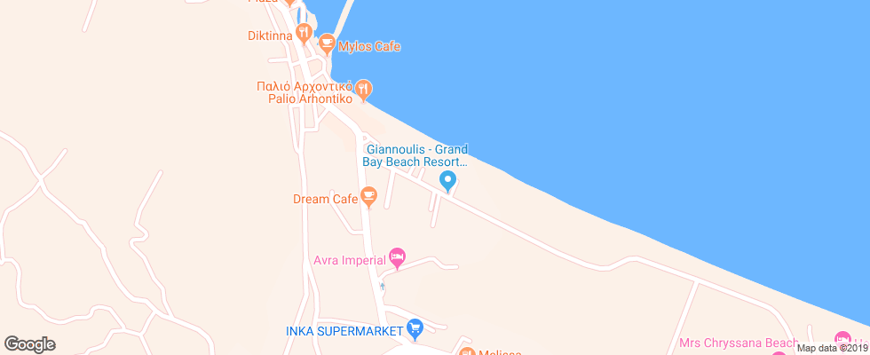 Отель Grand Bay Beach Resort на карте Греции