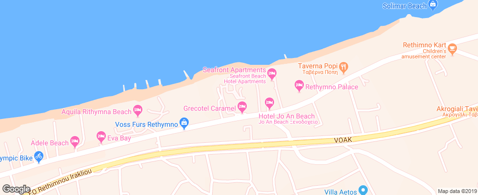 Отель Grecotel Caramel Boutique Resort на карте Греции